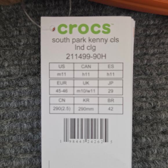 CROCS South Park Kenny Classic Lined Clog Men\'s Size  11 Orange Brown main image 13
